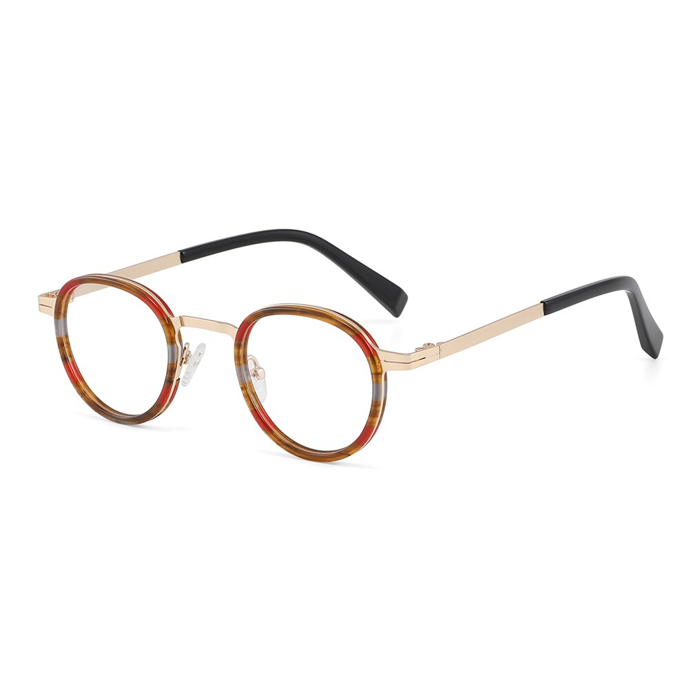 Laoyehui Unisex Full Rim Round Acetate Alloy Reading Glasses Anti-Blue Light Glg8835 Reading Glasses Laoyehui 0 C2