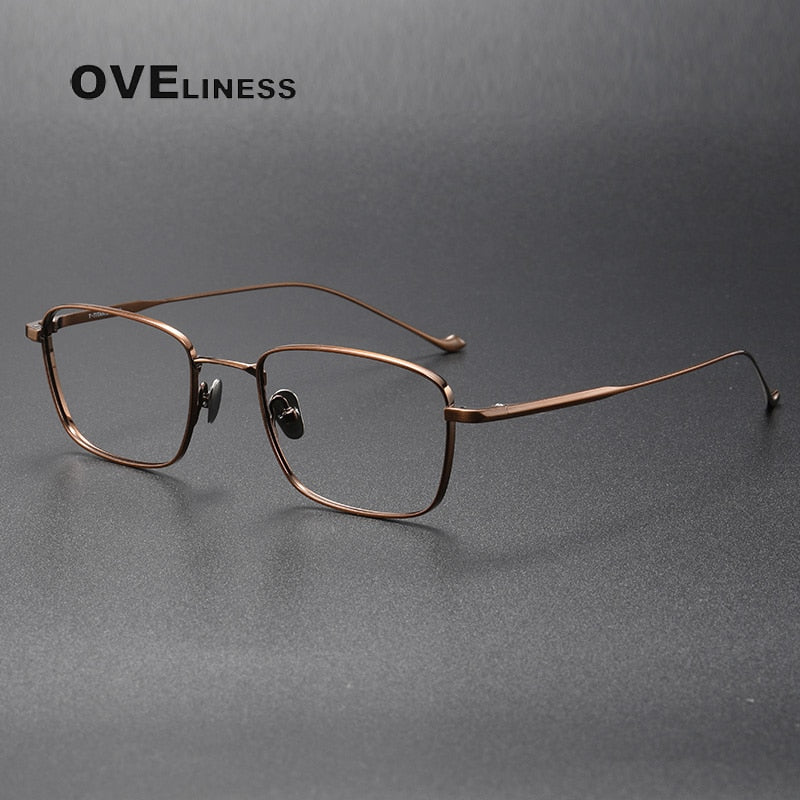 Oveliness Unisex Full Rim Square Titanium Eyeglasses  Chordf Full Rim Oveliness