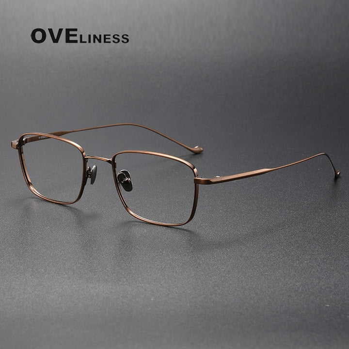 Oveliness Unisex Full Rim Square Titanium Eyeglasses  Chordf Full Rim Oveliness