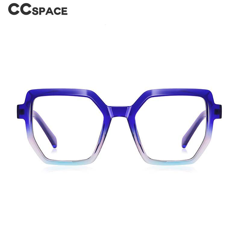 CCspace Unisex Full Rim Irregular Square Tr 90 Titanium Eyeglasses 54714 Full Rim CCspace