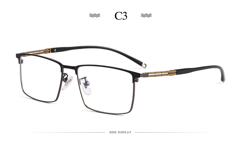 Hotochki Men's Full Rim Square Tr 90 Titanium Frame Eyeglasses T8607t Full Rim Hotochki