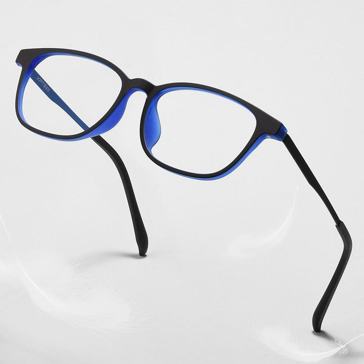 Zirosat Unisex Full Rim Square Tr 90 Titanium Eyeglasses 9835 Full Rim Zirosat