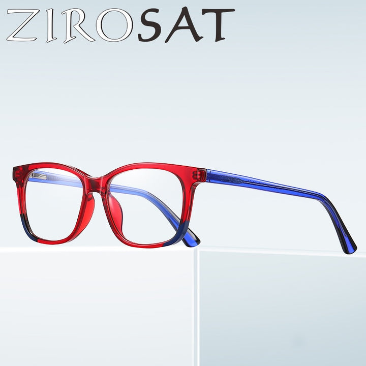 Zirosat Children's Unisex Full Rim Square Tr 90 + Cp Eyeglasses 20206 Full Rim Zirosat