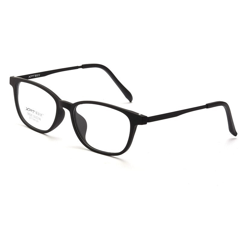 Zirosat Unisex Full Rim Square Tr 90 Titanium Eyeglasses 9835 Full Rim Zirosat black