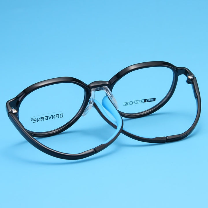 Gmei Unisex Children's Full Rim Round Silicone TR90 Eyeglasses 8603 Full Rim Gmei Optical