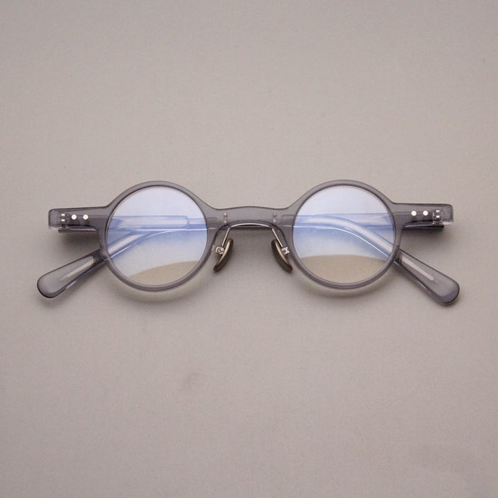 Cubojue Unisex Small Round Tr 90 Titanium Hyperopic Reading Glasses dr001 Reading Glasses Cubojue 0 Gray