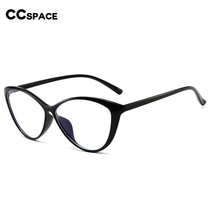 CCspace Unisex Full Rim Cat Eye Tr 90 Eyeglasses 55533 Full Rim CCspace