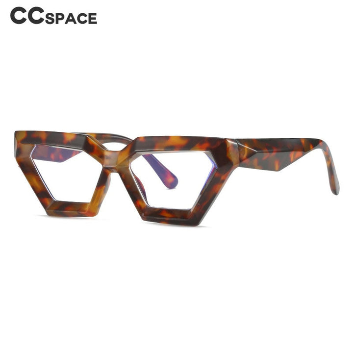 CCspace Women's Full Rim Oval Cat Eye Acetate Eyeglasses 55613 Full Rim CCspace