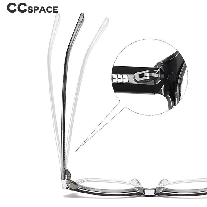 CCSpace Unisex Full Rim Square Tr 90 Titanium Frame Eyeglasses 54560 Full Rim CCspace