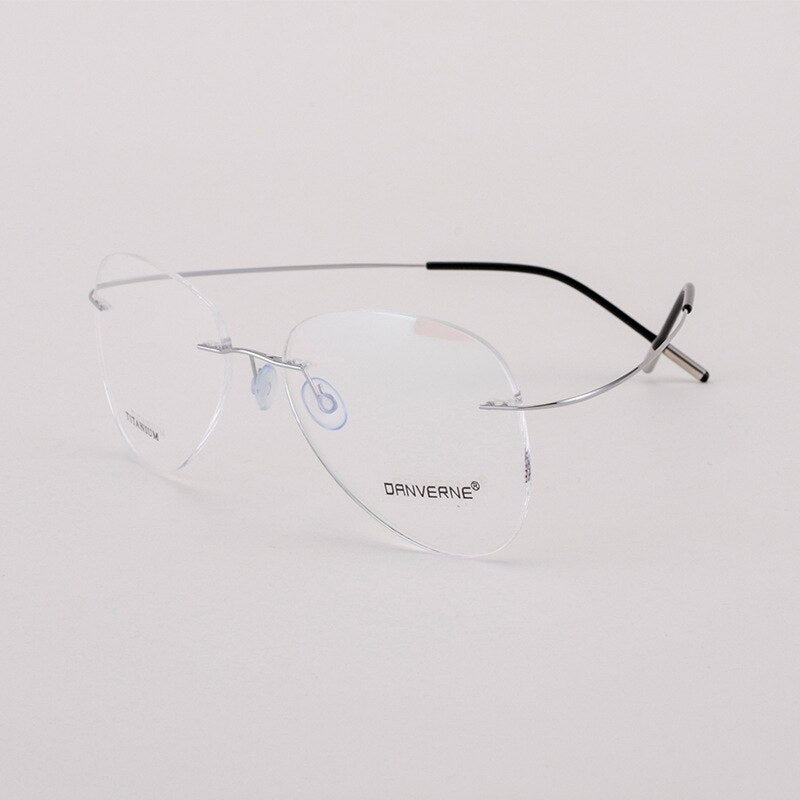Bclear Unisex Customized Rimless Oval Titanium Alloy Eyeglasses My20002 Rimless Bclear