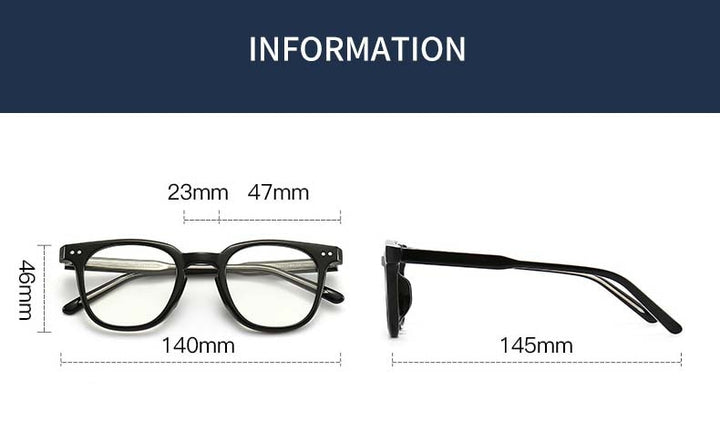 CCspace Unisex Full Rim Square Tr 90 Titanium Eyeglasses 55917 Full Rim CCspace