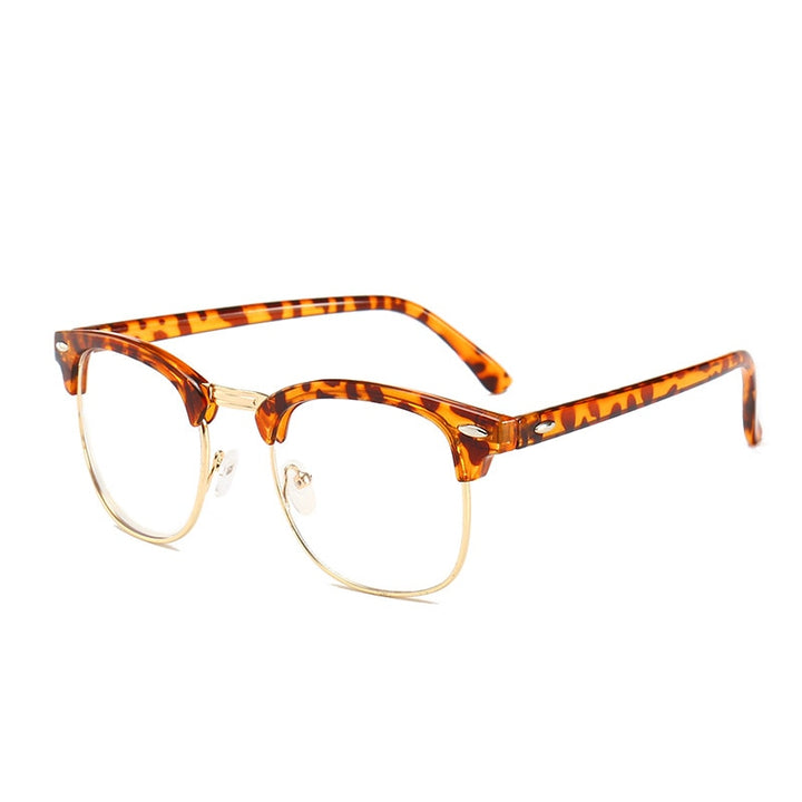 CCspace Unisex Full Rim Square Tr 90 Eyeglasses 54622 Full Rim CCspace China Douhua-gold