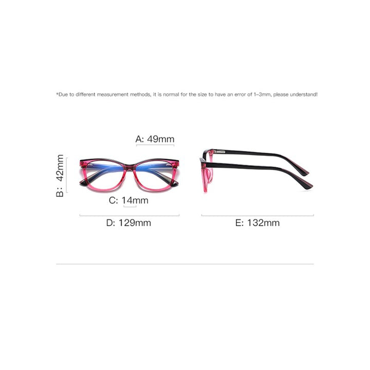 Zirosat Children's Unisex Full Rim Square Tr 90 + Cp Eyeglasses  20207 Full Rim Zirosat   
