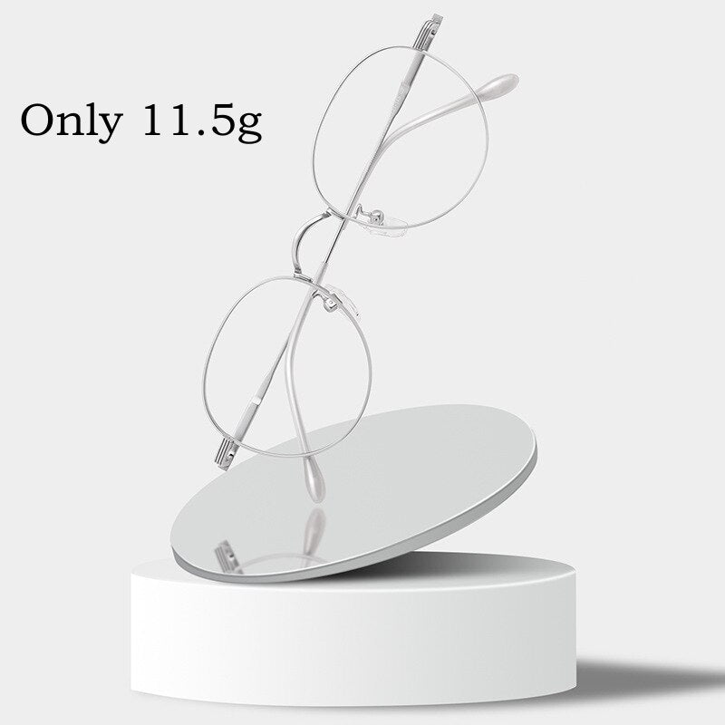 Yimaruili Unisex Full Rim Polygonal Titanium Eyeglasses Bt082t Full Rim Yimaruili Eyeglasses