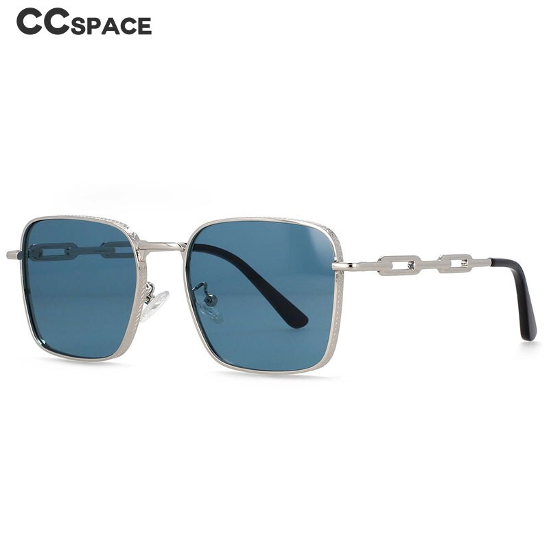 CCspace Unisex Full Rim Rectangle Resin Alloy Frame Sunglasses 54448 Sunglasses CCspace Sunglasses