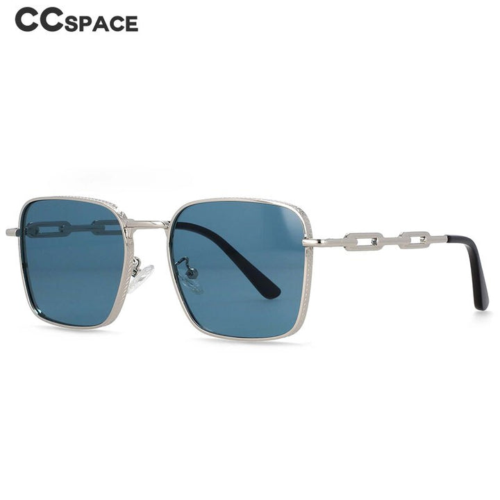 CCspace Unisex Full Rim Rectangle Resin Alloy Frame Sunglasses 54448 Sunglasses CCspace Sunglasses