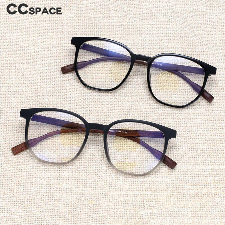 CCspace Unisex Full Rim Oversized Square Cat Eye Tr 90 Titanium Frame Eyeglasses 53976 Full Rim CCspace