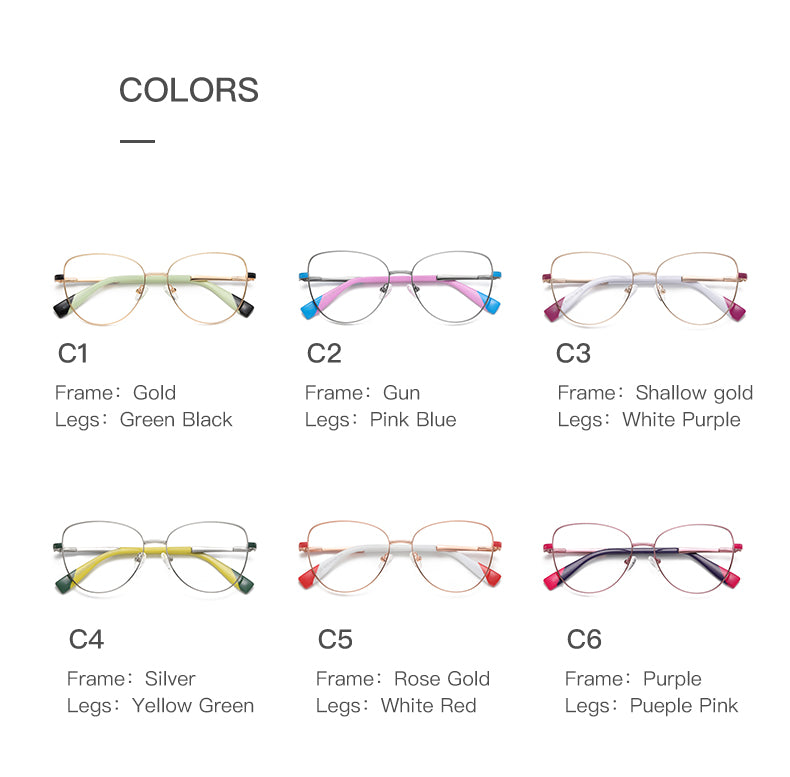 Hdcrafter Women's Full Rim Cat Eye Frame Eyeglasses 3019 Full Rim Hdcrafter Eyeglasses