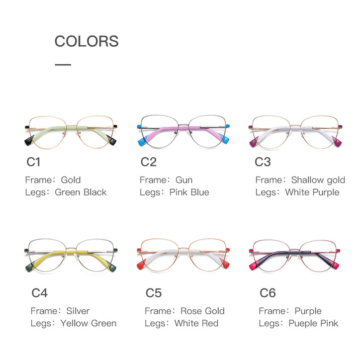 Hdcrafter Women's Full Rim Cat Eye Frame Eyeglasses 3019 Full Rim Hdcrafter Eyeglasses