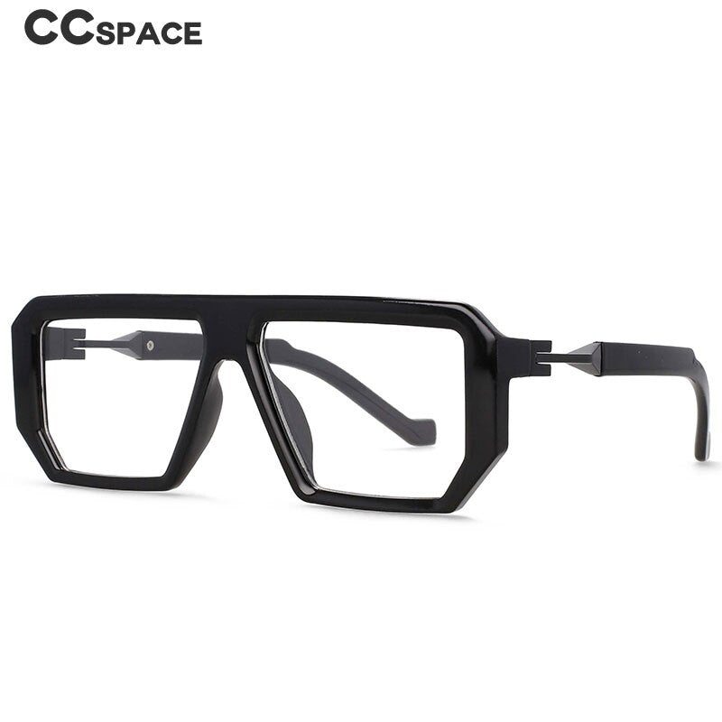 CCspace Unisex Full Rim Irregular Rectangle Tr 90 Eyeglasses 54630 Full Rim CCspace