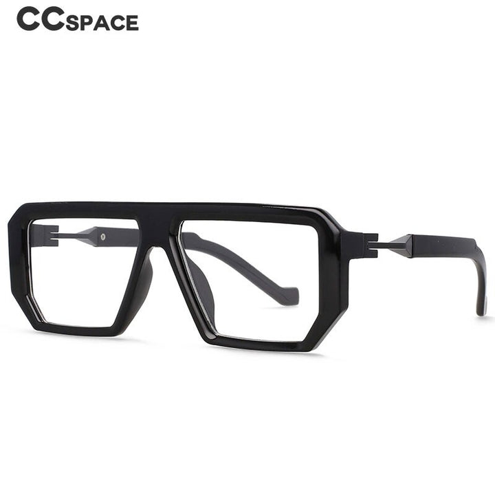 CCspace Unisex Full Rim Irregular Rectangle Tr 90 Eyeglasses 54630 Full Rim CCspace
