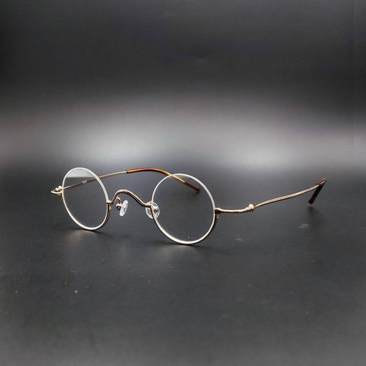 Yujo Unisex Semi Rim Round 35mm Alloy Anti blue Light Reading Glasses Reading Glasses Yujo