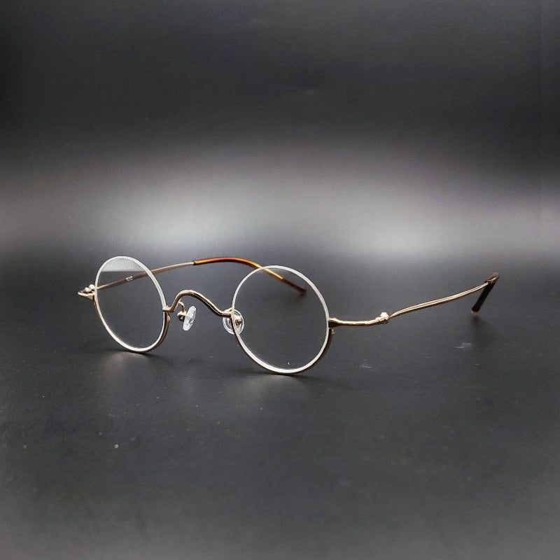 Yujo Unisex Semi Rim Round 35mm Alloy Anti blue Light Reading Glasses Reading Glasses Yujo   