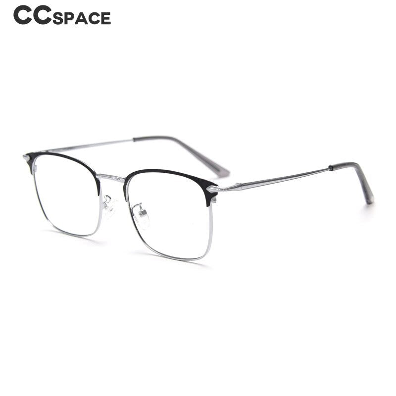CCspace Unisex Full Rim Small Square Alloy Eyeglasses 55799 Full Rim CCspace