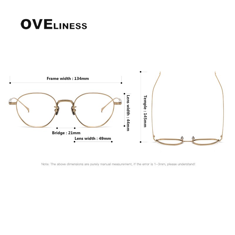 Oveliness Unisex Full Rim Round Titanium Eyeglasses 163 Full Rim Oveliness