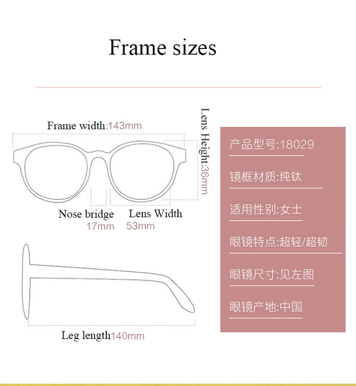Bclear Women's Semi Rim Titanium Oval Eyeglasses Sc18029 Semi Rim Bclear