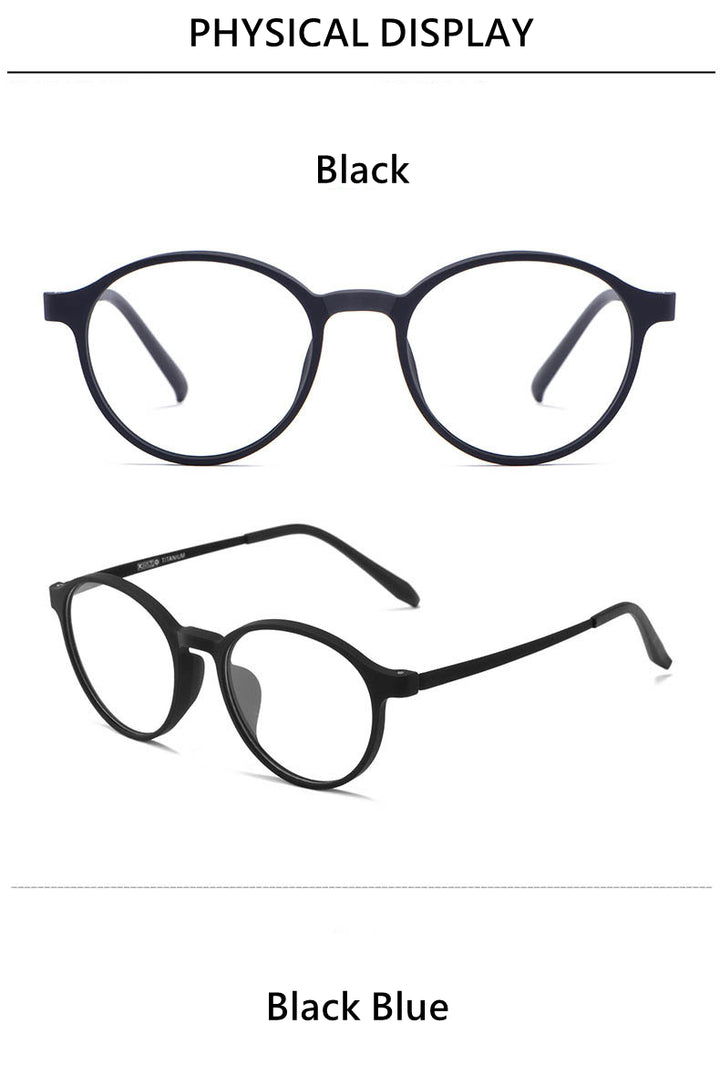 Gmei Unisex Full Rim TR 90 Titanium Alloy Round Frame Eyeglasses3050 Full Rim Gmei Optical