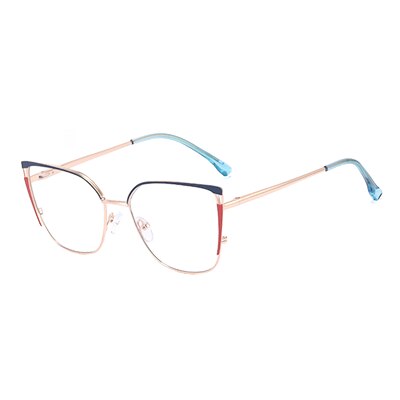 Ralferty Women's Full Rim Square Cat Eye Tr 90 Acetate Eyeglasses F82019 Full Rim Ralferty China C5 Blue