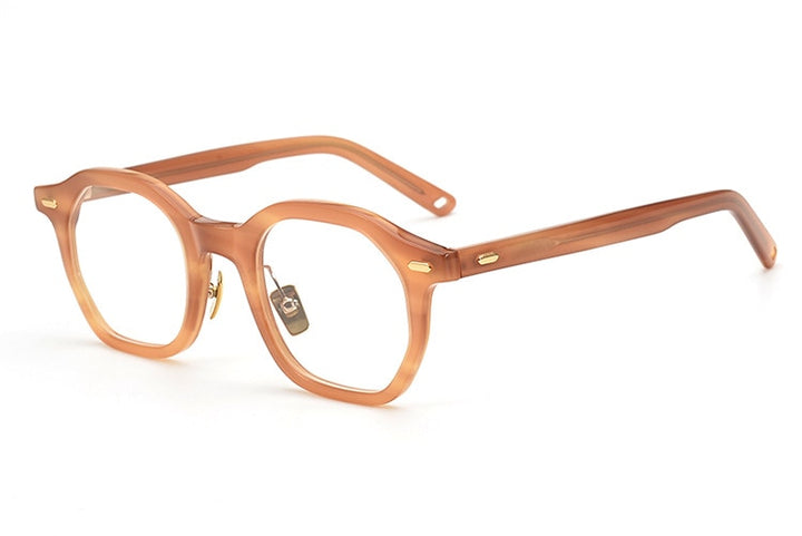 CCspace Unisex Full Rim Irregular Square Acetate Eyeglasses 53311 Full Rim CCspace tea China