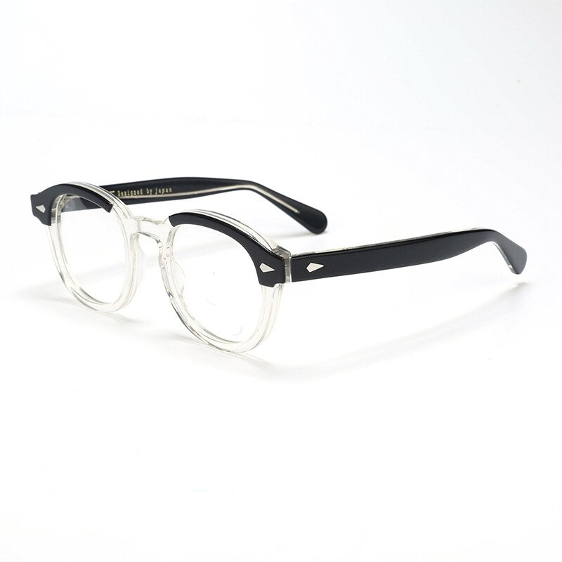 Bclear Unisex Full Rim Round Acetate Three Size S-M-L Frame Eyeglasses 1915 Full Rim Bclear