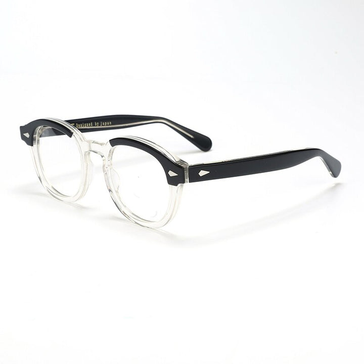 Bclear Unisex Full Rim Round Acetate Three Size S-M-L Frame Eyeglasses 1915 Full Rim Bclear