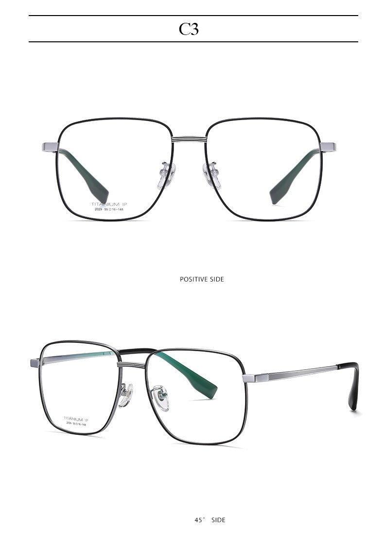 Hotony Women's Full Rim Square Titanium Frame Eyeglasses Yj2029 Full Rim Hotony