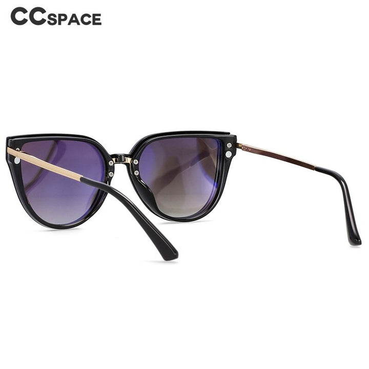 CCspace Unisex Full Rim Oversized Square Tr 90 Frame Eyeglasses Clip On Sunglasses 53791 With Clip Ons CCSpace