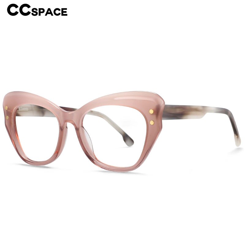 CCspace Women's Full Rim Butterfly Cat Eye Acetate Eyeglasses 53174 Full Rim CCspace