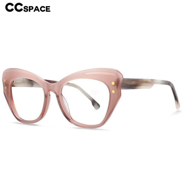 CCspace Women's Full Rim Butterfly Cat Eye Acetate Eyeglasses 53174 Full Rim CCspace