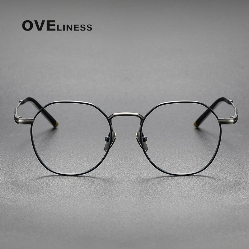 Oveliness Unisex Full Rim Round Square Titanium Eyeglasses Mira Full Rim Oveliness