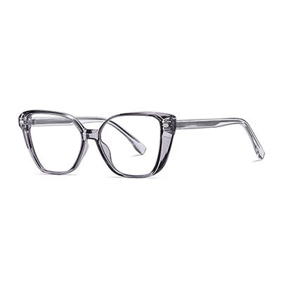 Ralferty Women's Full Rim Square Cat Eye Tr 90 Acetate Eyeglasses D908 Full Rim Ralferty China C25 Clear Gray 