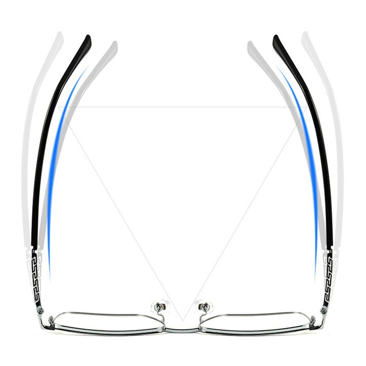 Hotochki Men's Full Rim Square Tr 90 Titanium Frame Eyeglasses T8631t Full Rim Hotochki