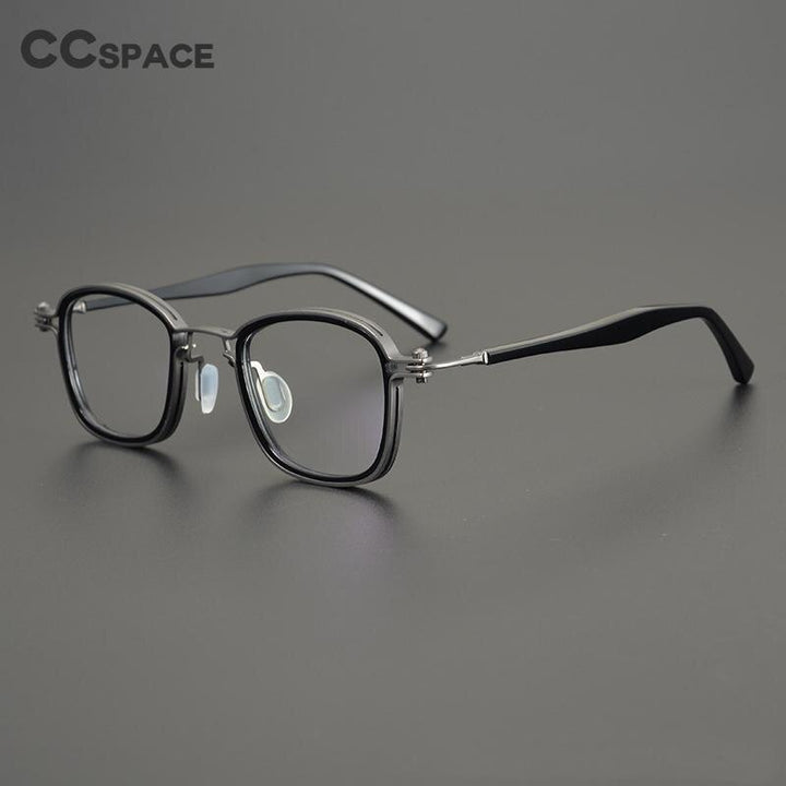 CCspace Unisex Full Rim Square Alloy Eyeglasses 54724 Full Rim CCspace