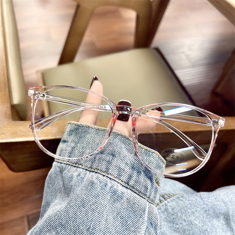 Cubojue Unisex Full Rim Oversized Oval Tr 90 Titanium Eyeglasses 30005 Reading Glasses Cubojue