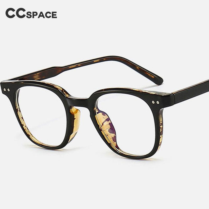 CCspace Unisex Round Square Tr 90 Titanium Eyeglasses 55917 Full Rim CCspace