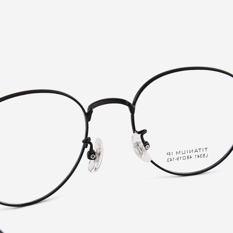 Bclear Unisex Full Rim Round Titanium Eyeglasses Lb5341 Full Rim Bclear