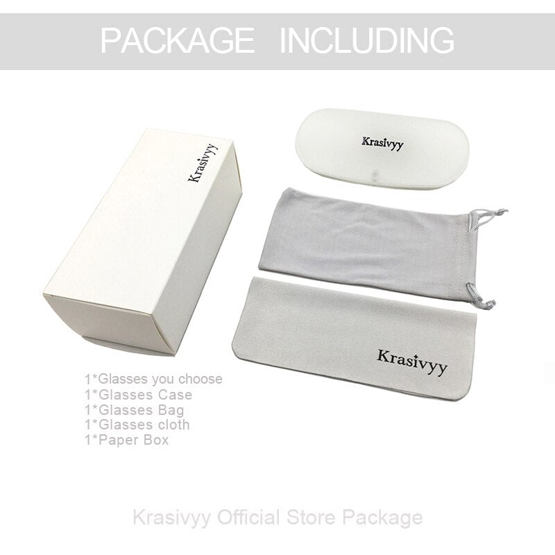 Krasivyy Women's Full Rim Polygon Titanium Eyeglasses Kr16024 Full Rim Krasivyy