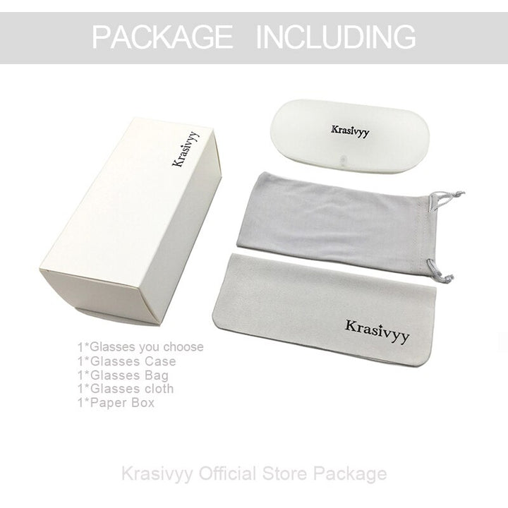 Krasivyy Women's Full Rim Polygon Titanium Eyeglasses Kr16024 Full Rim Krasivyy