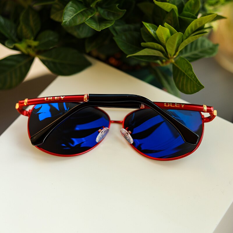 Oley Women's Oval Double Bridge Alloy Polarized Sunglasses Y7005 Sunglasses Oley