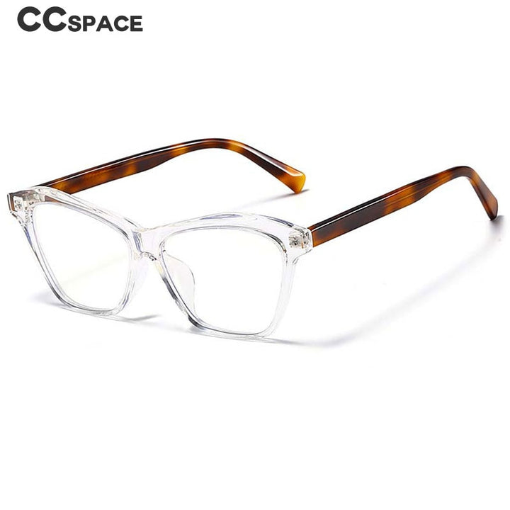 CCspace Women's Full Rim Square Cat Eye Acetate Eyeglasses 55061 Full Rim CCspace